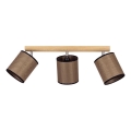 Spotleuchte BENITA 3xE27/25W/230V braun/Eiche