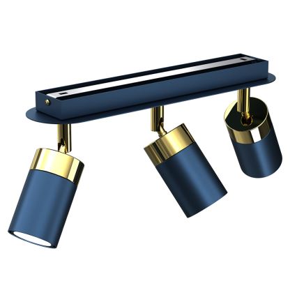 Spotleuchte JOKER 3xGU10/25W/230V blau/gold