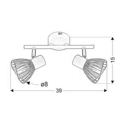 Spotlight FLY 2xE14/40W/230V