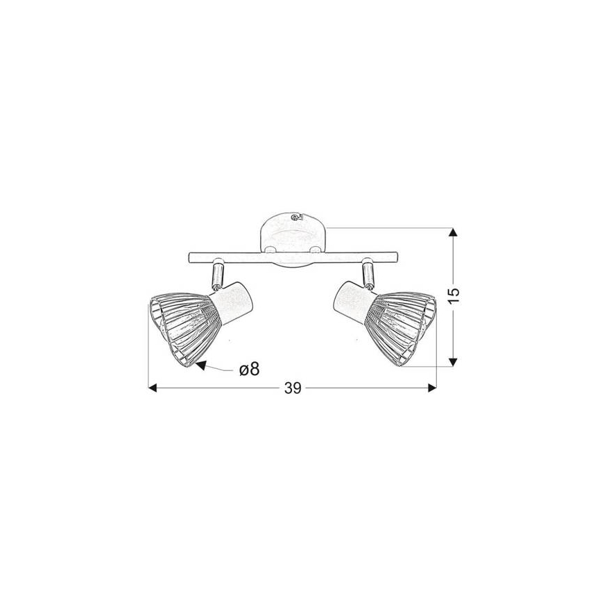 Spotlight FLY 2xE14/40W/230V