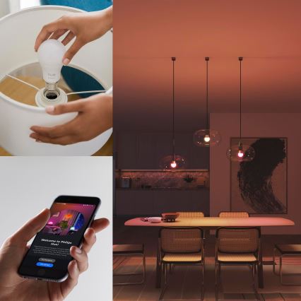 Starter-Set Philips Hue White And Color Ambiance Essential 2xE27/8W/230V 2200-6500K + Verbindungsgerät