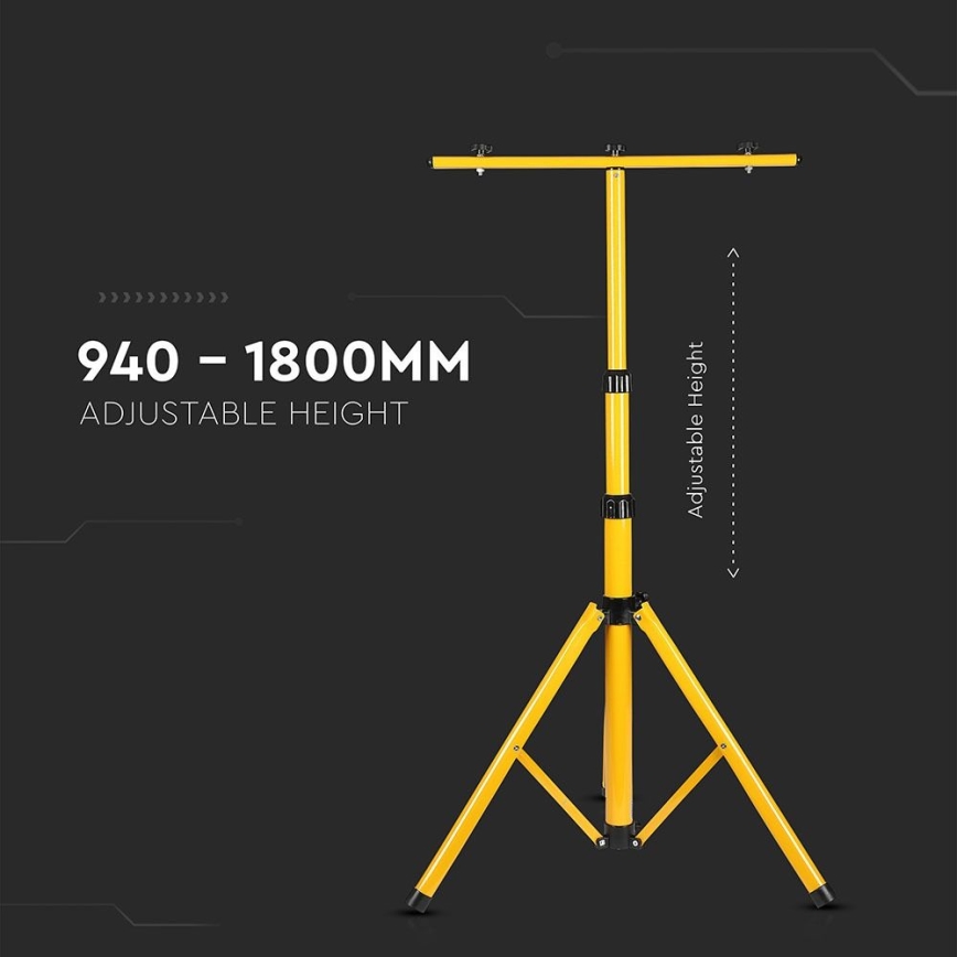 Stativ für Scheinwerfer 180 cm Gelb