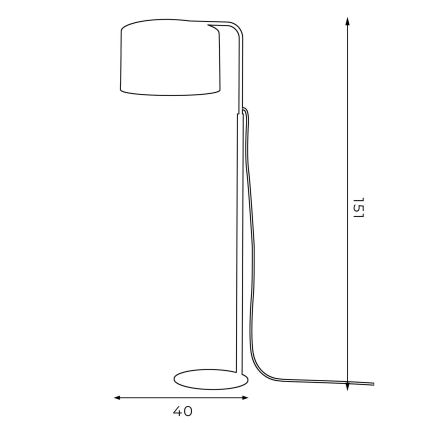 Stehlampe ARDEN 1xE27/60W/230V lila/gold