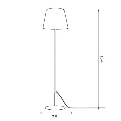 Stehlampe ARDEN 1xE27/60W/230V schwarz/weiß