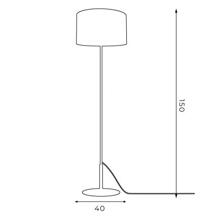 Stehlampe ARDEN 1xE27/60W/230V weiß