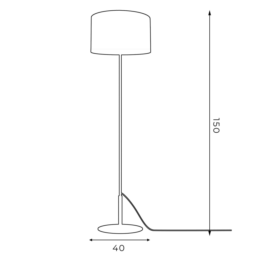 Stehlampe ARDEN 1xE27/60W/230V weiß