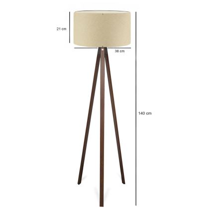 Stehlampe AYD 1xE27/40W/230V beige/braun