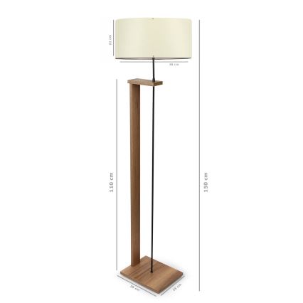 Stehlampe AYD 1xE27/40W/230V braun/creme