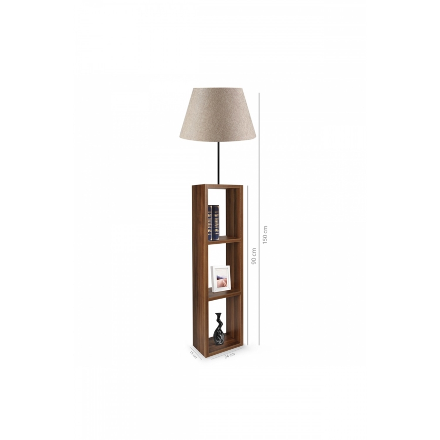 Stehlampe AYD 1xE27/40W/230V braun/grau