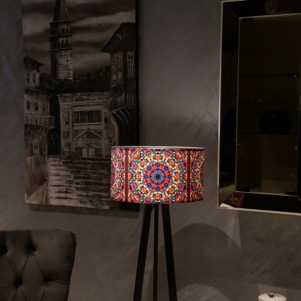 Stehlampe AYD 1xE27/40W/230V braun/mehrfarbig