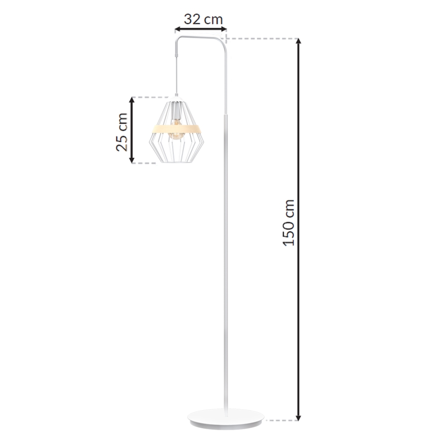 Stehlampe CLIF 1xE27/60W/230V