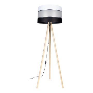 Stehlampe CORAL 1xE27/60W/230V beige/schwarz/weiß/mattchrom