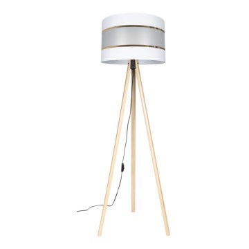 Stehlampe CORAL 1xE27/60W/230V beige/weiß/gold