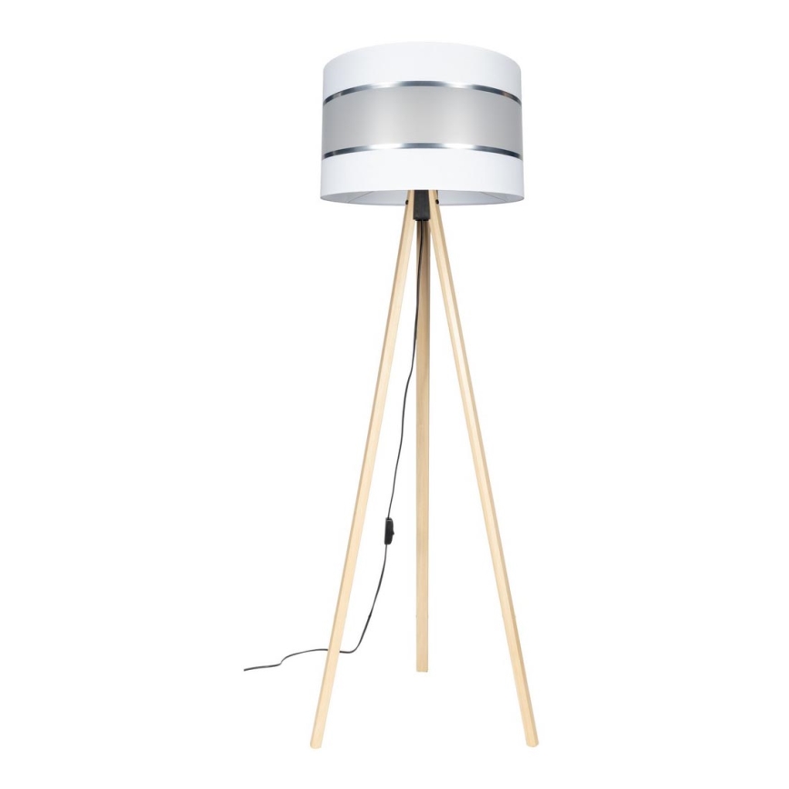 Stehlampe CORAL 1xE27/60W/230V beige/weiß/mattchrom