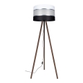 Stehlampe CORAL 1xE27/60W/230V Braun/Schwarz/Weiß/Mattchrom