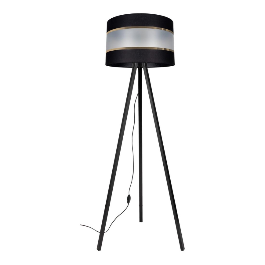 Stehlampe CORAL 1xE27/60W/230V Wenge/Schwarz/Gold