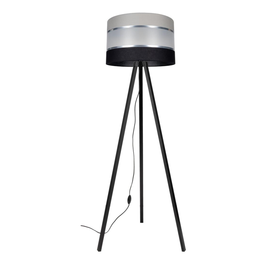 Stehlampe CORAL 1xE27/60W/230V Wenge/Schwarz/Grau/Mattchrom