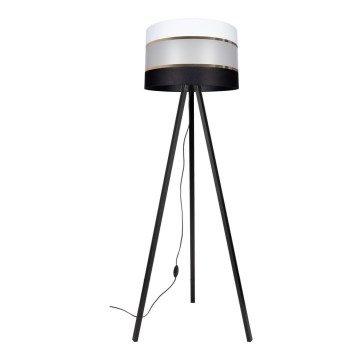 Stehlampe CORAL 1xE27/60W/230V Wenge/Schwarz/Weiß/Gold