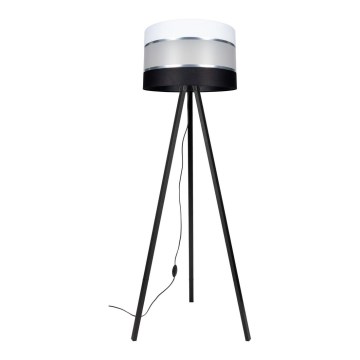 Stehlampe CORAL 1xE27/60W/230V Wenge/Schwarz/Weiß/Mattchrom