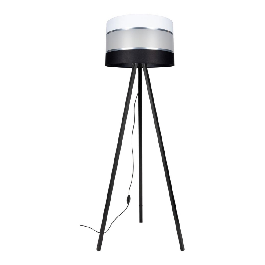 Stehlampe CORAL 1xE27/60W/230V Wenge/Schwarz/Weiß/Mattchrom