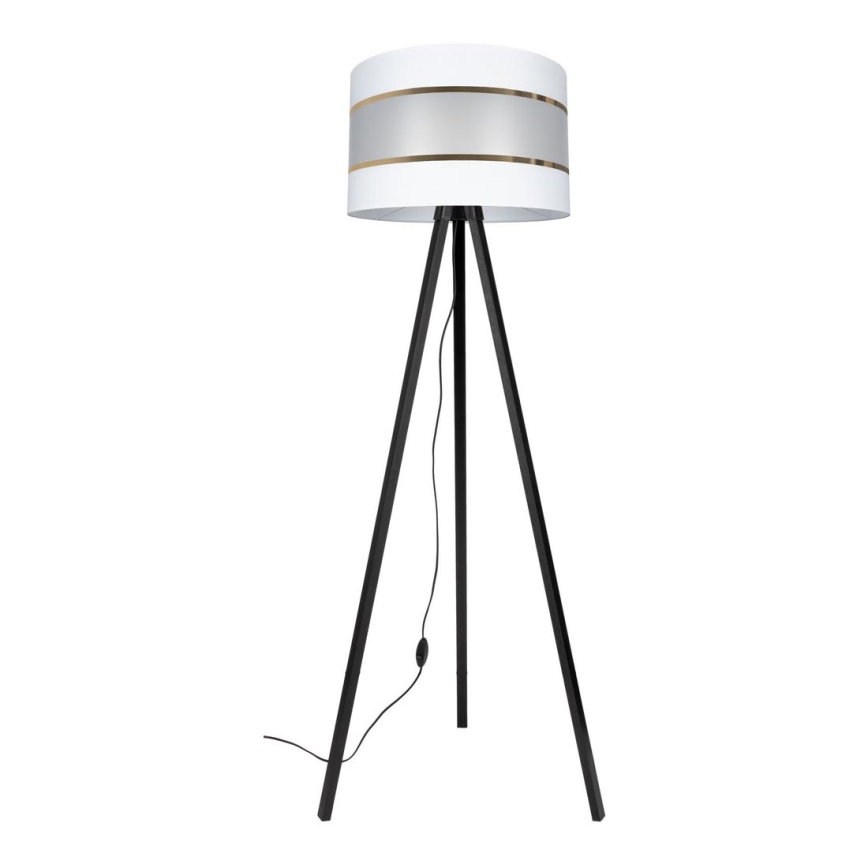 Stehlampe CORAL 1xE27/60W/230V Wenge/Weiß/Gold
