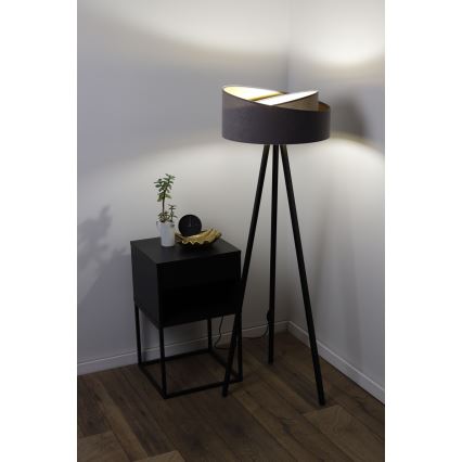 Stehlampe GALAXY 1xE27/60W/230V grau/creme/wenge