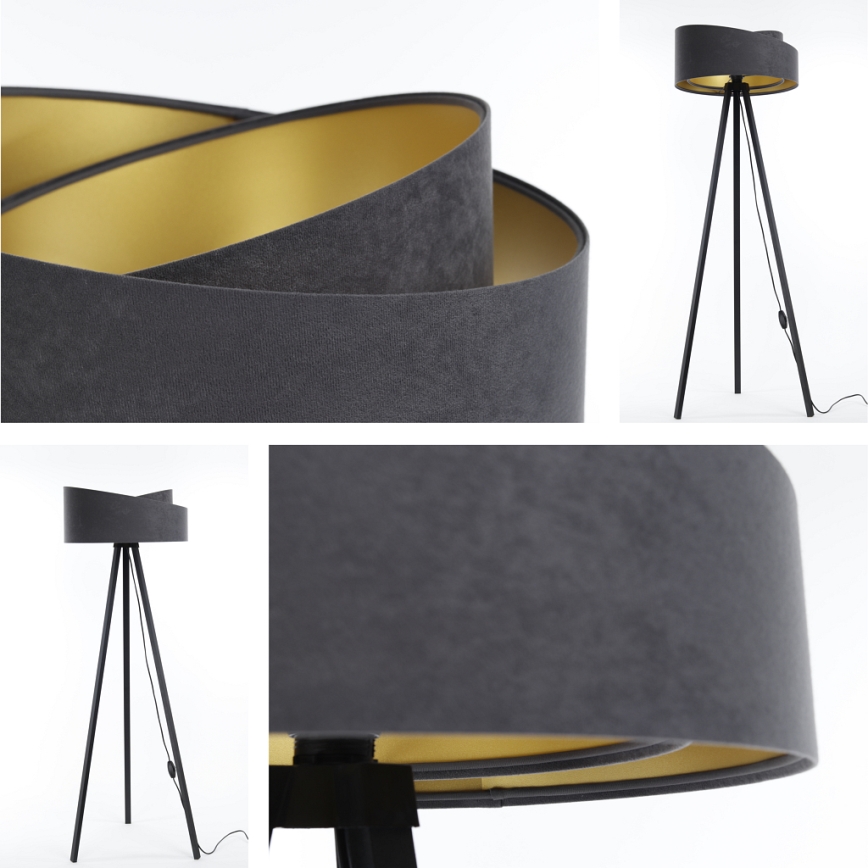 Stehlampe GALAXY 1xE27/60W/230V grau/wenge