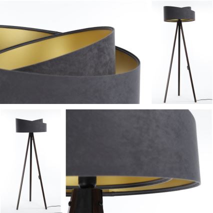 Stehlampe GALAXY 1xE27/60W/230V grau/wenge
