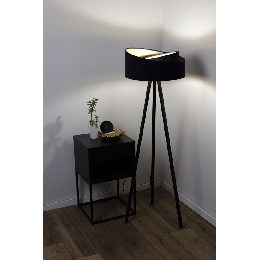 Stehlampe GALAXY 1xE27/60W/230V schwarz/wenge