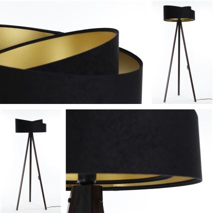Stehlampe GALAXY 1xE27/60W/230V schwarz/wenge