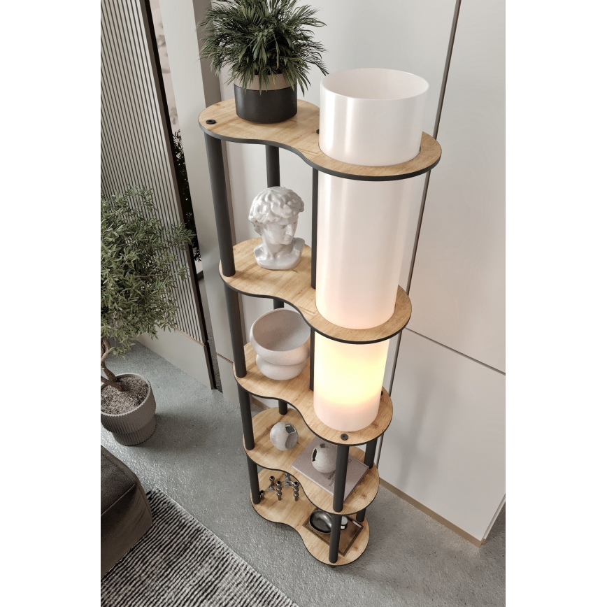 Stehlampe mit Regalen NOTO 1xE27/40W/230V beige/schwarz