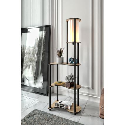Stehlampe mit Regalen NOTO 1xE27/40W/230V beige/schwarz