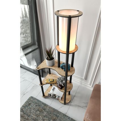 Stehlampe mit Regalen NOTO 1xE27/40W/230V beige/schwarz