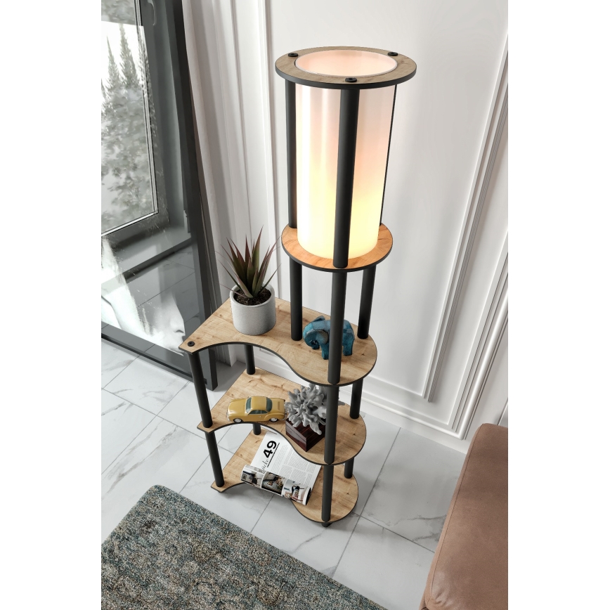 Stehlampe mit Regalen NOTO 1xE27/40W/230V beige/schwarz