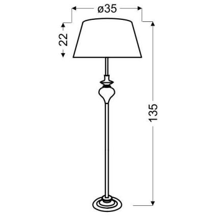 Stehlampe PRIMA 1xE27/60W/230V silber/chrom glänzend