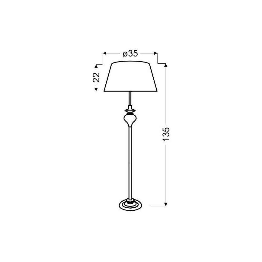 Stehlampe PRIMA 1xE27/60W/230V silber/chrom glänzend