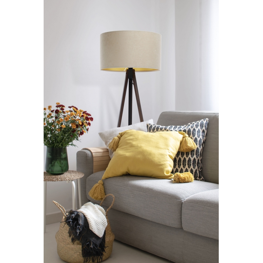 Stehlampe STANDART 1xE27/60W/230V beige/wenge