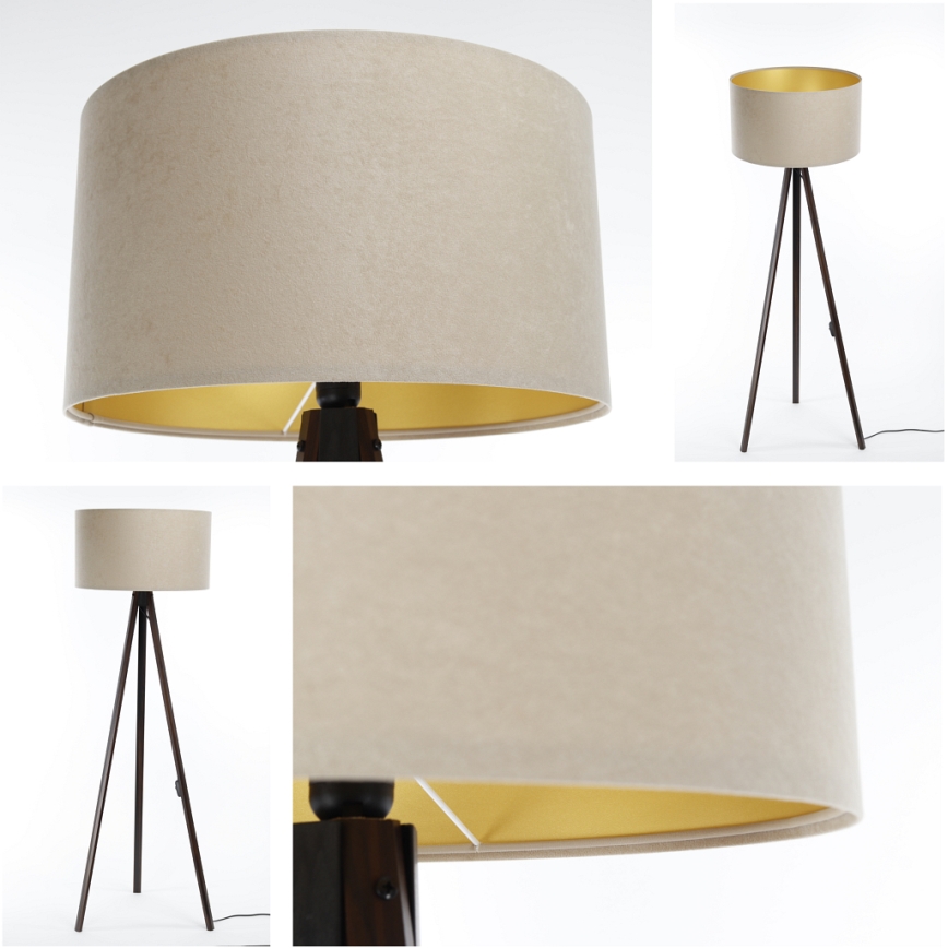 Stehlampe STANDART 1xE27/60W/230V beige/wenge