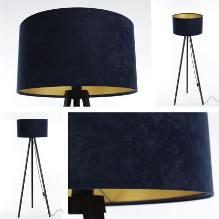 Stehlampe STANDART 1xE27/60W/230V blau/wenge