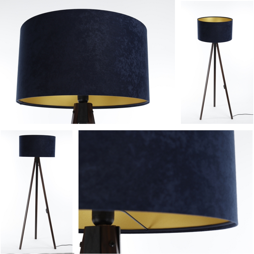 Stehlampe STANDART 1xE27/60W/230V blau/wenge