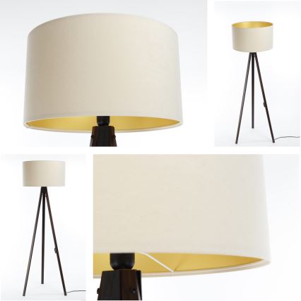 Stehlampe STANDART 1xE27/60W/230V creme/wenge