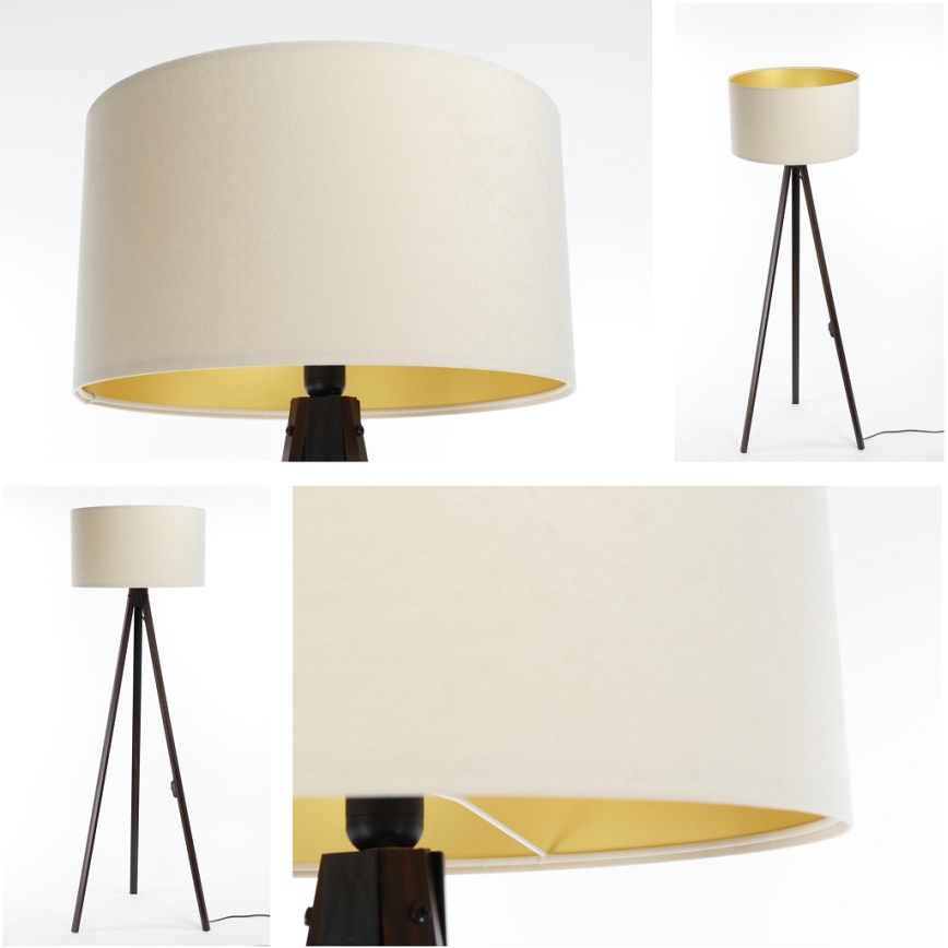 Stehlampe STANDART 1xE27/60W/230V creme/wenge