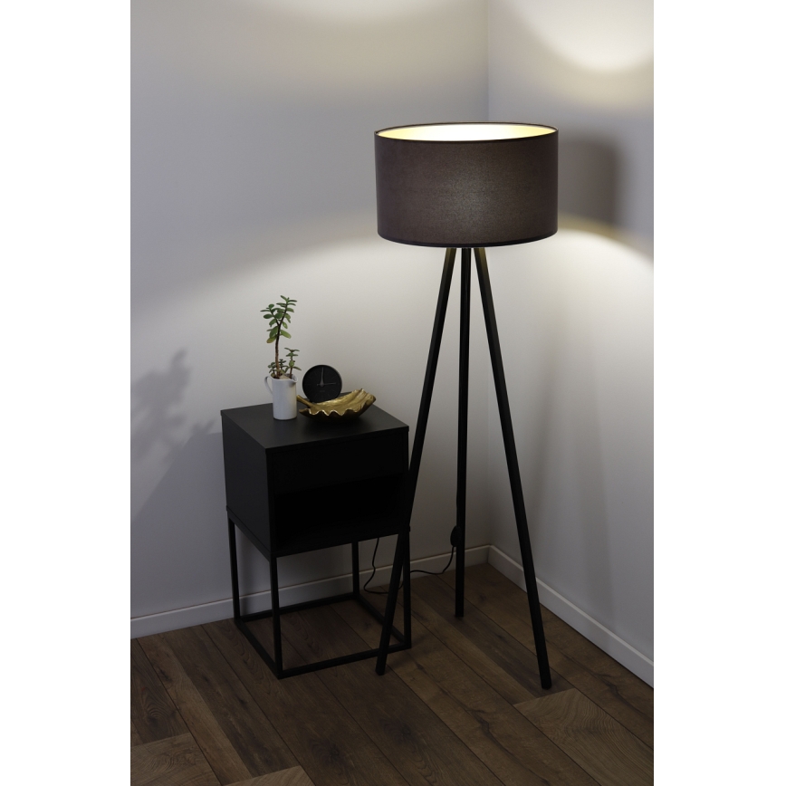 Stehlampe STANDART 1xE27/60W/230V grau/wenge