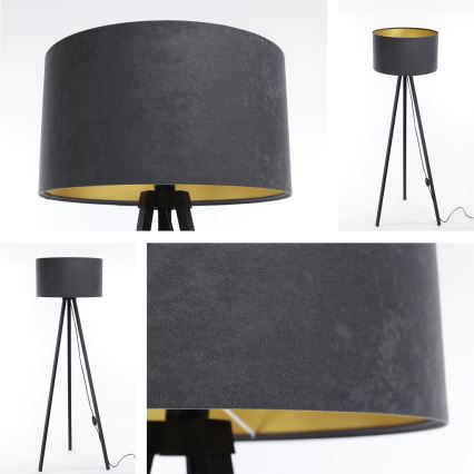 Stehlampe STANDART 1xE27/60W/230V grau/wenge