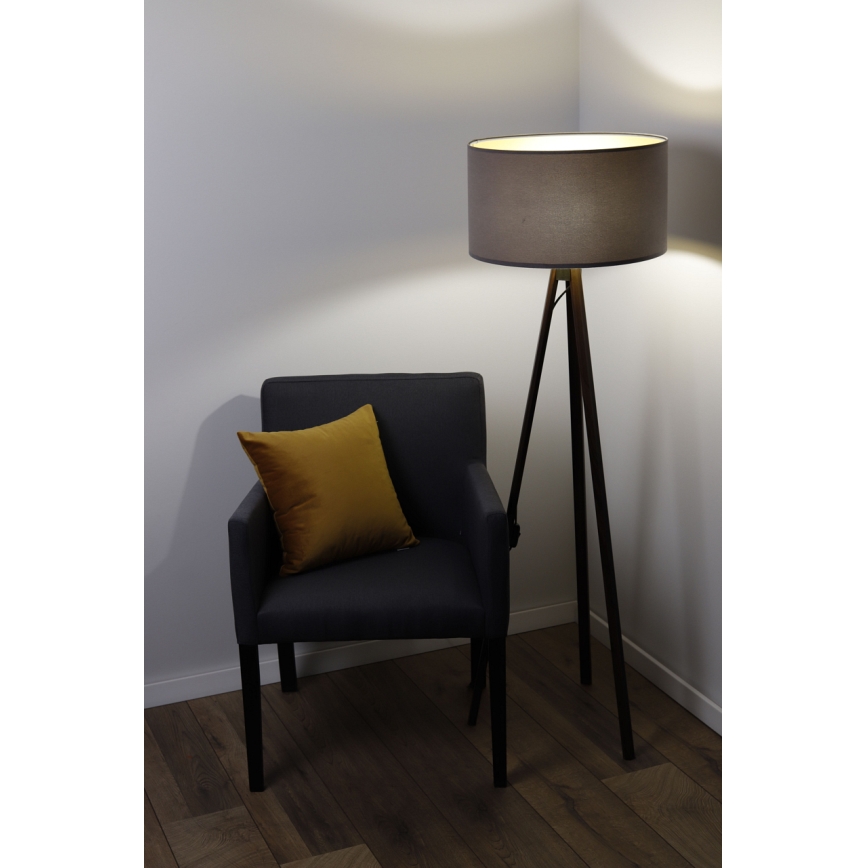 Stehlampe STANDART 1xE27/60W/230V grau/wenge