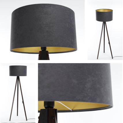 Stehlampe STANDART 1xE27/60W/230V grau/wenge