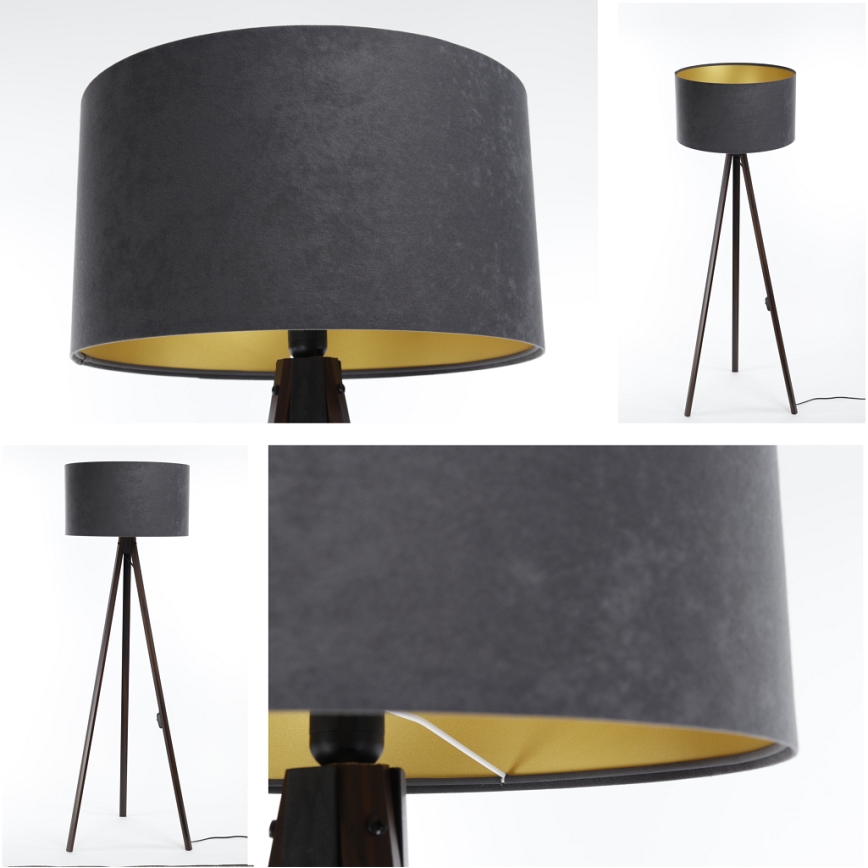 Stehlampe STANDART 1xE27/60W/230V grau/wenge