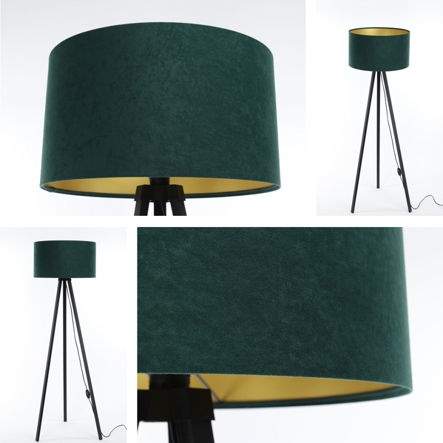 Stehlampe STANDART 1xE27/60W/230V grün/wenge