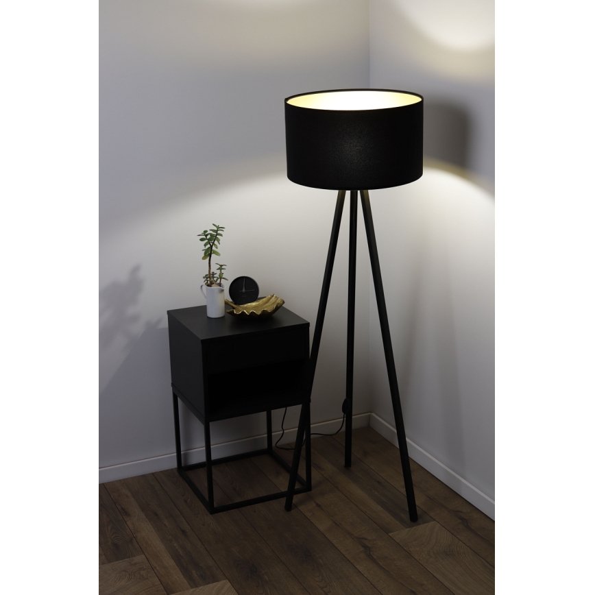 Stehlampe STANDART 1xE27/60W/230V schwarz/wenge