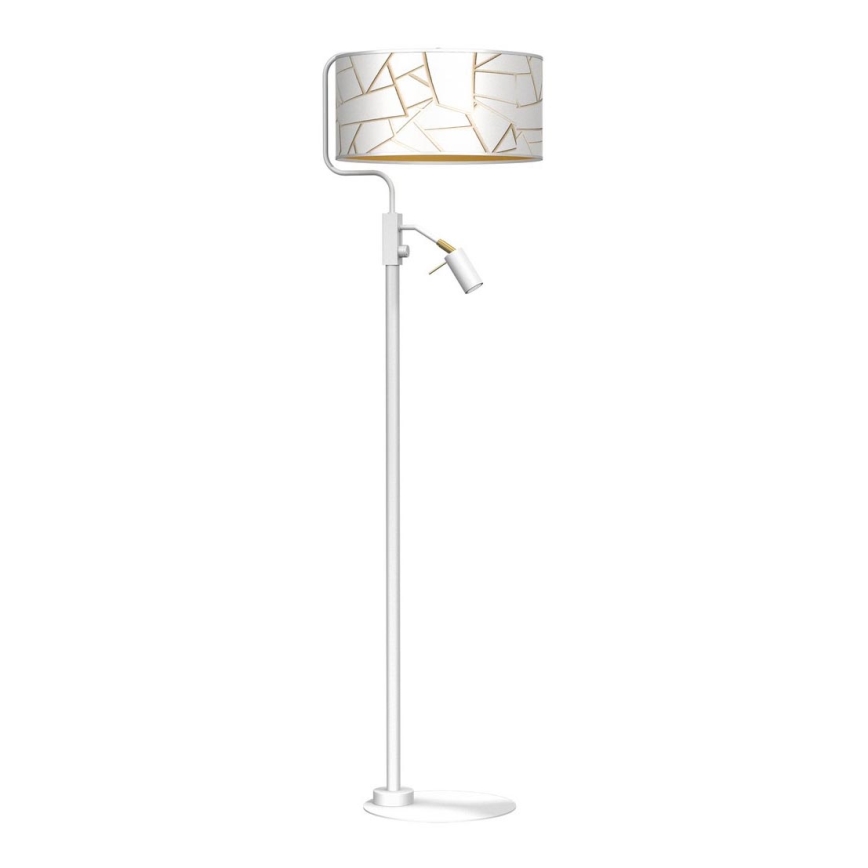 Stehlampe ZIGGY 1xE27/40W/230V + 1xGU10/MR11/7W Weiß/Gold